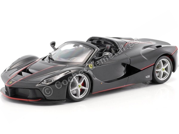 Cochesdemetal.es 2015 Ferrari F70 LaFerrari Aperta Negro 1:24 Bburago 18-26022
