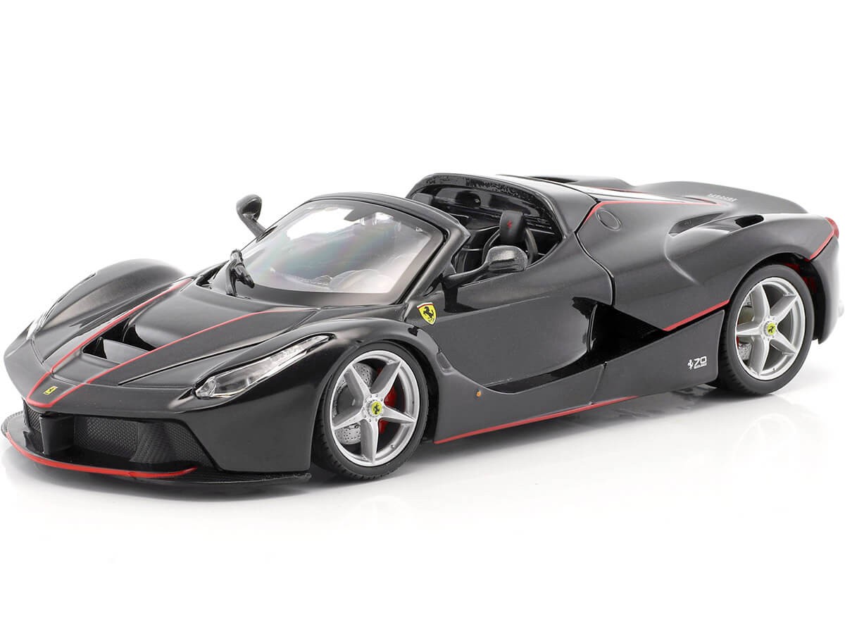 2015 Ferrari F70 LaFerrari Aperta Negro 1:24 Bburago 18-26022