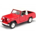 Cochesdemetal.es 1967 Jeep Jeepster Commando Station Wagon Pick-Up Rojo/Blanco 1:24 Welly 24117