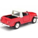 Cochesdemetal.es 1967 Jeep Jeepster Commando Station Wagon Pick-up Rojo / Blanco 1:24 Welly 24117