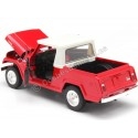 Cochesdemetal.es 1967 Jeep Jeepster Commando Station Wagon Pick-up Rojo / Blanco 1:24 Welly 24117