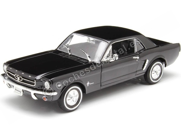 Cochesdemetal.es 1964 Ford Mustang 1/2 Coupe Negro 1:24 Welly 22451