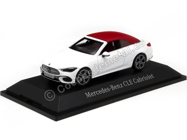 Cochesdemetal.es 2024 Mercedes-Benz CLE Convertible (A236) Blanco Opalo Brillante/Rojo 1:43 Dealer Edition B66960651
