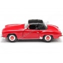 Cochesdemetal.es 1955 Mercedes-Benz 190SL W121 Convertible Rojo/Negro 1:24 Welly 24118