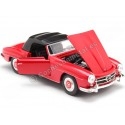 Cochesdemetal.es 1955 Mercedes-Benz 190SL (W121) Convertible Rojo/Negro 1:24 Welly 24118