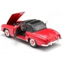 Cochesdemetal.es 1955 Mercedes-Benz 190SL W121 Convertible Rojo / Negro 1:24 Welly 24118