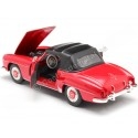 Cochesdemetal.es 1955 Mercedes-Benz 190SL (W121) Convertible Rojo/Negro 1:24 Welly 24118