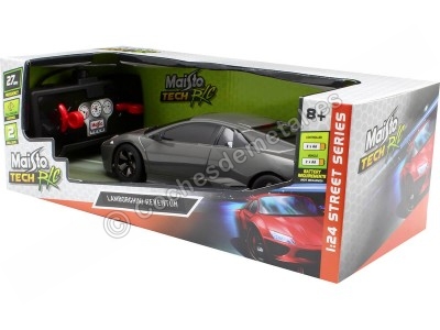 Cochesdemetal.es 2008 Lamborghini Reventon Gris Radio Control 1:24 Maisto Tech R/C 31384F 2