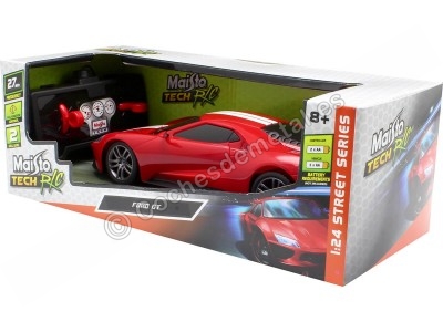 Cochesdemetal.es 2017 Ford GT Rojo/Blanco Radio Control 1:24 Maisto Tech R/C 31384A 2