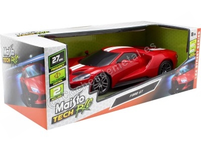 Cochesdemetal.es 2017 Ford GT Rojo/Blanco Radio Control 1:24 Maisto Tech R/C 31384A