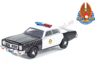 Cochesdemetal.es 1977 Dodge Monaco County Sheriff Department "Fall Guy Stuntman Association" 1:64 Greenlight 44965D