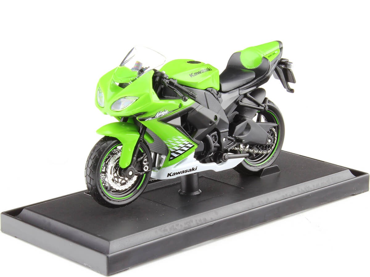 2009 Kawasaki Ninja ZX-10R Verde/Negro 1:18 Maisto 39300