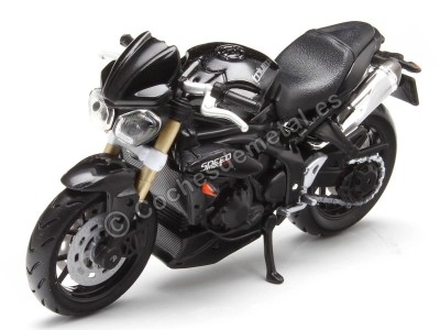 Cochesdemetal.es 2019 Triumph Speed Triple Negra 1:18 Bburago 51000