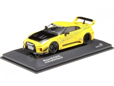 Cochesdemetal.es 2022 Nissan GT-R (R35) Liberty Walk Body Kit Amarillo/Negro 1:43 Solido S4311206