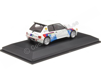 Cochesdemetal.es 1991 Peugeot 205 GTI + Dimma Bodykit Blanco Decorado 1:43 Solido S4310805 2