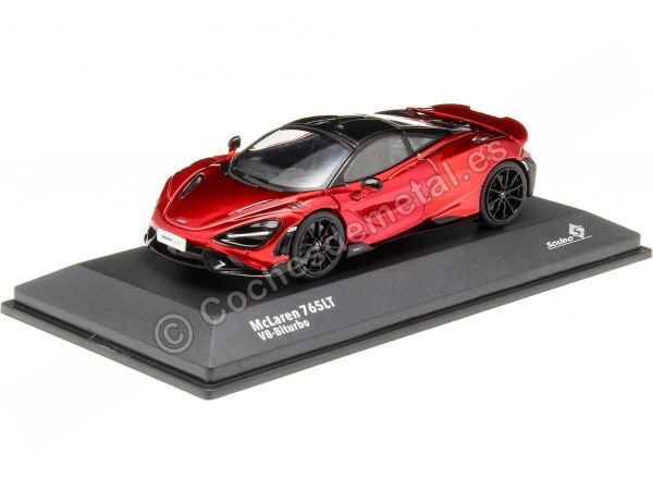 Cochesdemetal.es 2020 McLaren 765 LT V8-Biturbo Rojo Bicapa 1:43 Solido S4311908