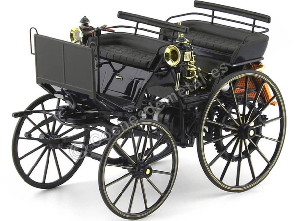 Cochesdemetal.es 1886 Carruaje a Motor Daimler Motorkutsche Azul 1:18 Norev HQ 183700