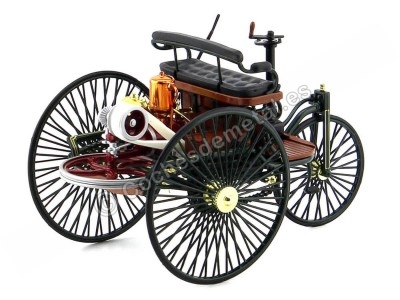Cochesdemetal.es 1886 Triciclo Benz Patent-Motorwagen Verde 1:18 Norev HQ 183701 2