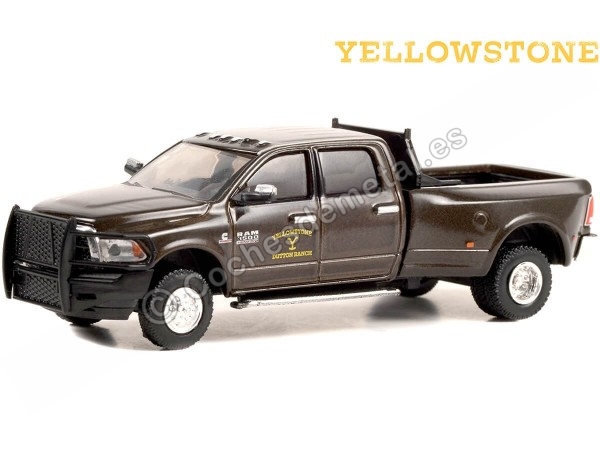 Cochesdemetal.es 2017 Dodge Ram 3500 Laramie Dually Yellowstone "Hollywood Series 38" 1:64 Greenlight 44980F