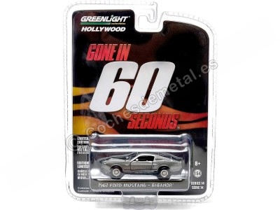 Cochesdemetal.es 1967 Shelby GT 500E Eleanor "60 Segundos" Gris/Negro 1:64 Greenlight 44742 2