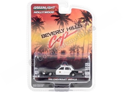 Cochesdemetal.es 1981 Chevrolet Impala Beverly Hills Police "Hollywood Series 39" 1:64 Greenlight 44990B 2