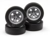 Carsdemetal.es Set 4 roues HackMesser Porsche 911 Race Clubsport Gris 1:18 KK-SCALE KKDCACC028