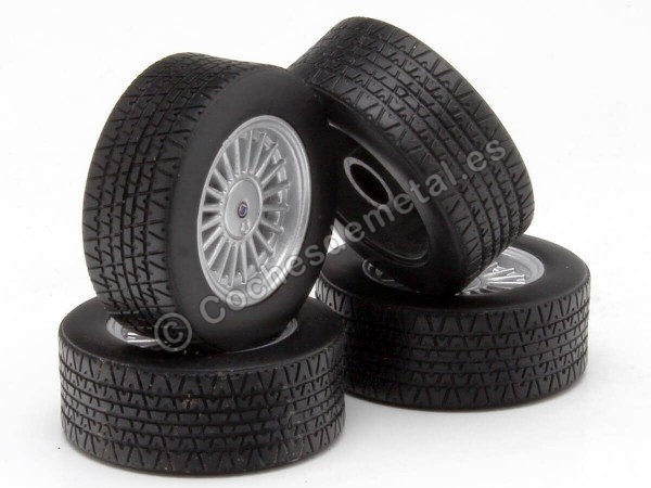 Cochesdemetal.es Set 4 Ruedas Alpina B6/BMW Serie 3 (E30) 1:18 KK-Scale KKDCACC029
