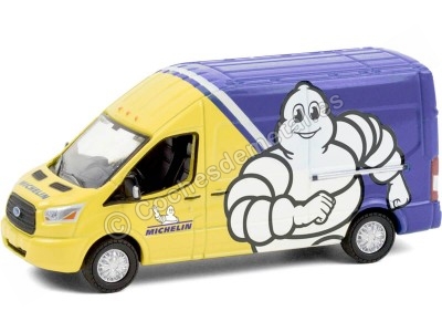 Cochesdemetal.es 2019 Ford Transit LWB Techo Alto Michelin "Route Runners Series 2" 1:64 Greenlight 53020A
