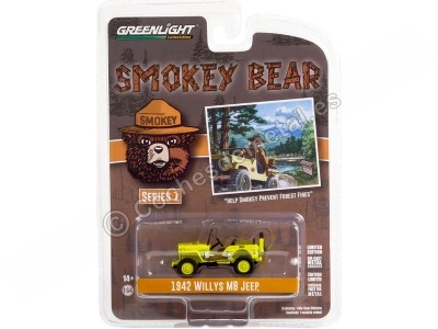 Cochesdemetal.es 1942 Willys MB Jeep "Smokey Bear Series 1" 1:64 Greenlight 38020A 2