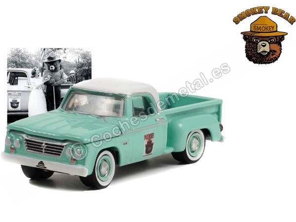 Cochesdemetal.es 1965 Dodge D-100 "Smokey Bear Series 1" 1:64 Greenlight 38020B