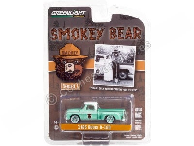 Cochesdemetal.es 1965 Dodge D-100 "Smokey Bear Series 1" 1:64 Greenlight 38020B 2