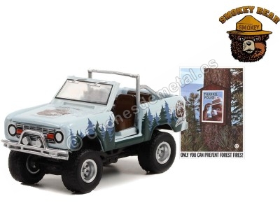 Cochesdemetal.es 1967 Ford Bronco "Smokey Bear Series 1" 1:64 Greenlight 38020C