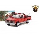 Cochesdemetal.es 1984 Chevrolet C20 Custom Deluxe Anti Incendios "Smokey Bear Series 1" 1:64 Greenlight 38020E