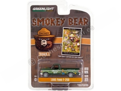 Cochesdemetal.es 1995 Ford F-250 "Smokey Bear Series 1" 1:64 Greenlight 38020F 2