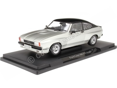 Cochesdemetal.es 1975 Ford Capri MK2 X-Pack RHD Plateado/Negro 1:18 MC Group 18349