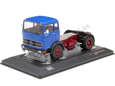 Cochesdemetal.es 1970 Cabeza Tractora Mercedes-Benz LPS 1632 Azul/Rojo 1:43 IXO Models TR175.22