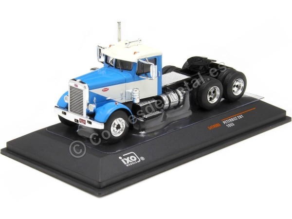 Cochesdemetal.es 1955 Cabeza Tractora Peterbilt 281 Azul/Blanco 1:64 IXO Models 64TR006