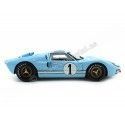 1966 Ford GT40 Mark II Nº1 Miles/Hulme 24h LeMans Azul 1:18 Shelby Collectibles 411 Cochesdemetal 7 - Coches de Metal 
