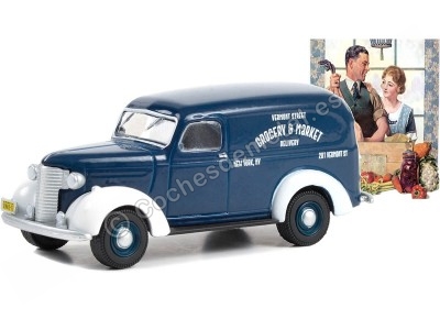 Cochesdemetal.es 1939 Chevrolet Panel Truck "Norman Rockwell Series 5" 1:64 Greenlight 54080A