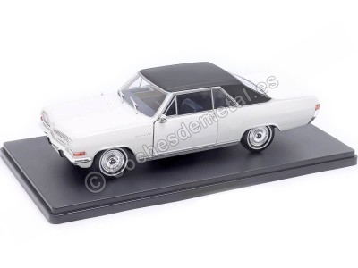 Cochesdemetal.es 1965 Opel Diplomat V8 Coupe "Opel Collection" Blanco/Negro 1:24 Editorial Salvat G1648005