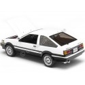Cochesdemetal.es 1985 Toyota Corolla Levin RHD (AE86) "Initial D" Blanco/Negro Con Ruedas de Repuesto y Modificable 1:24 Sun ...