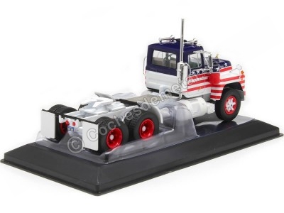 Cochesdemetal.es 1966 Cabeza Tractora Mack R-Series Blanco/Azul/Rojo Decorado 1:43 IXO Models TR178.22 2