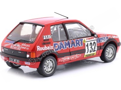 Cochesdemetal.es 1986 Peugeot 205 GTI 1.6 Nº132 Delecour/Pauwels Rally de Monte Carlo 1:18 Solido S1801717 2