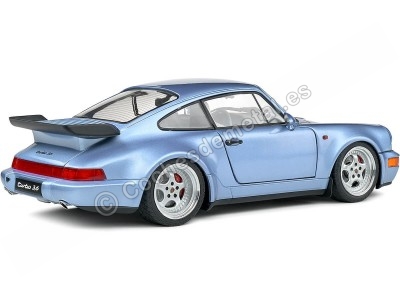 Cochesdemetal.es 1990 Porsche 911 Turbo (964) Azul Metalizado Horizonte 1:18 Solido S1803408 2