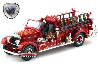 CARSDEMETAL.ES 1935 MACK TYPE 75BX FIRE TRUCH 1:24 Lucky Diecast 20098