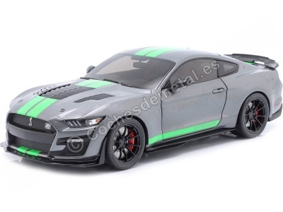 Cochesdemetal.es 2020 Ford Mustang GT500 Grafito/Verde Neon 1:18 Solido S1805911