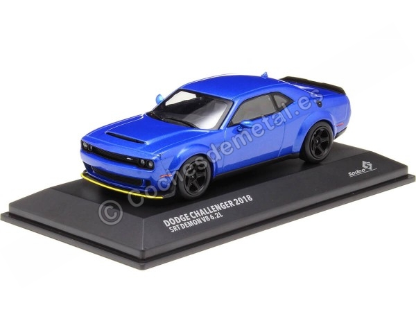 Cochesdemetal.es 2018 Dodge Challenger SRT Demon V8 6.2L Azul Metalizado 1:43 Solido S4310305