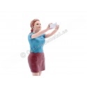 Cochesdemetal.es Figura de Resina "Figurantes - Chica Selfie" 1:18 American Diorama 18702