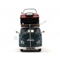 Cochesdemetal.es 1958 Volkswagen VW T1 Minibus Car Transporter Azul + 2X F-125 Spider Verde/Rojo 1:18 Schuco 0278