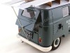 Cochesdemetal.es 1958 Volkswagen VW T1 Minibus Car Transporter Azul + 2X F-125 Spider Verde/Rojo 1:18 Schuco 0278